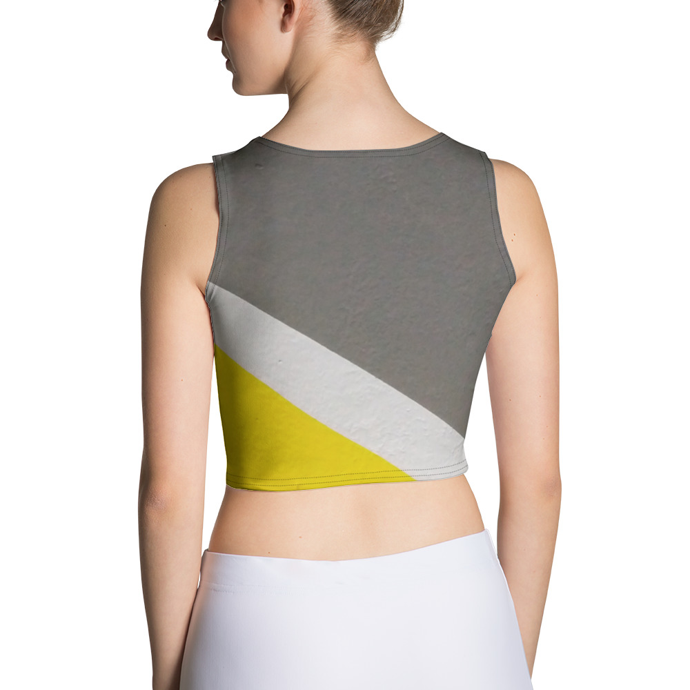 Yellow and Gray - Crop Top
