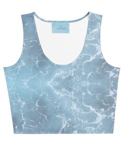 Blue Waves Crop Top