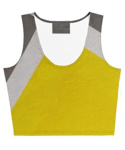 Yellow and Gray Crop Top