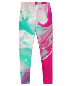Teal, White & Pink Blend Leggings